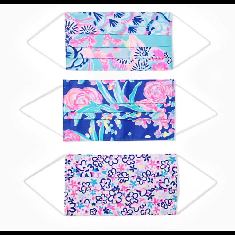 NWOT Set of 3 Lilly Pulitzer Face Masks